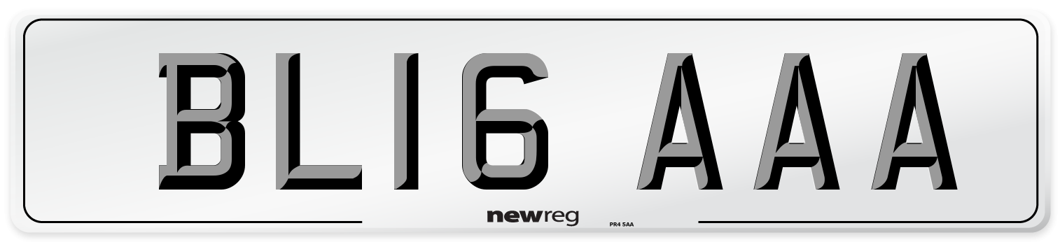 BL16 AAA Number Plate from New Reg